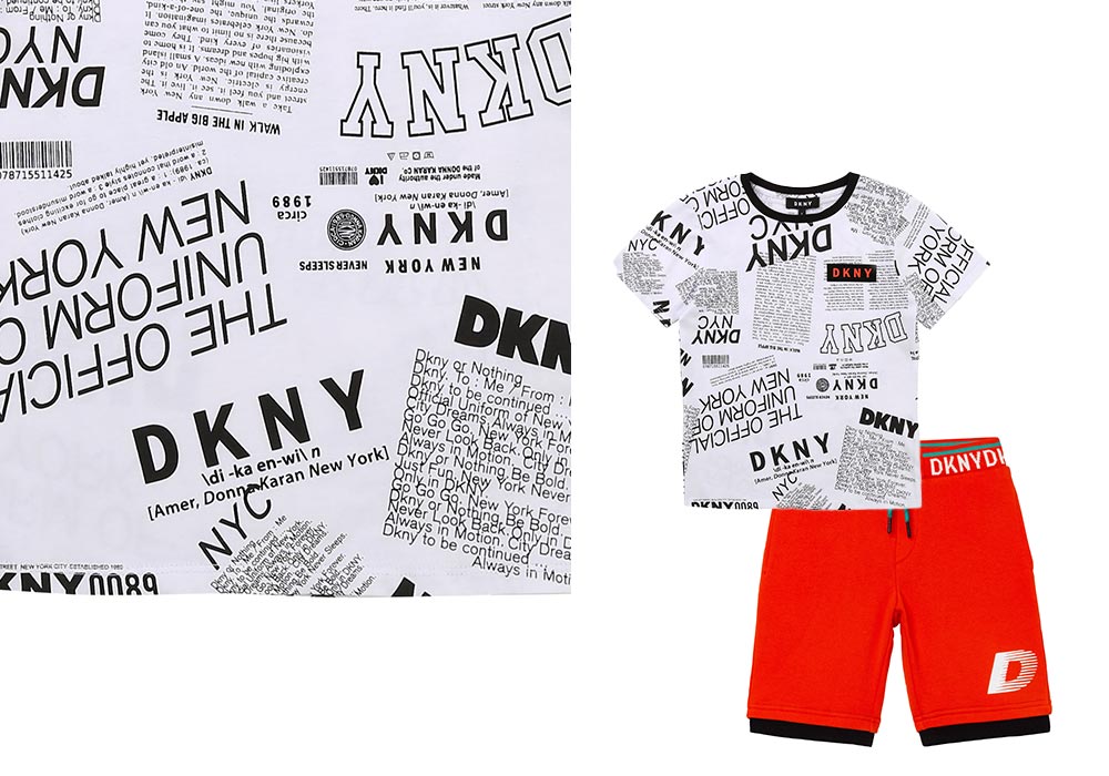 T-shirt imprimé « newspaper » DKNY
