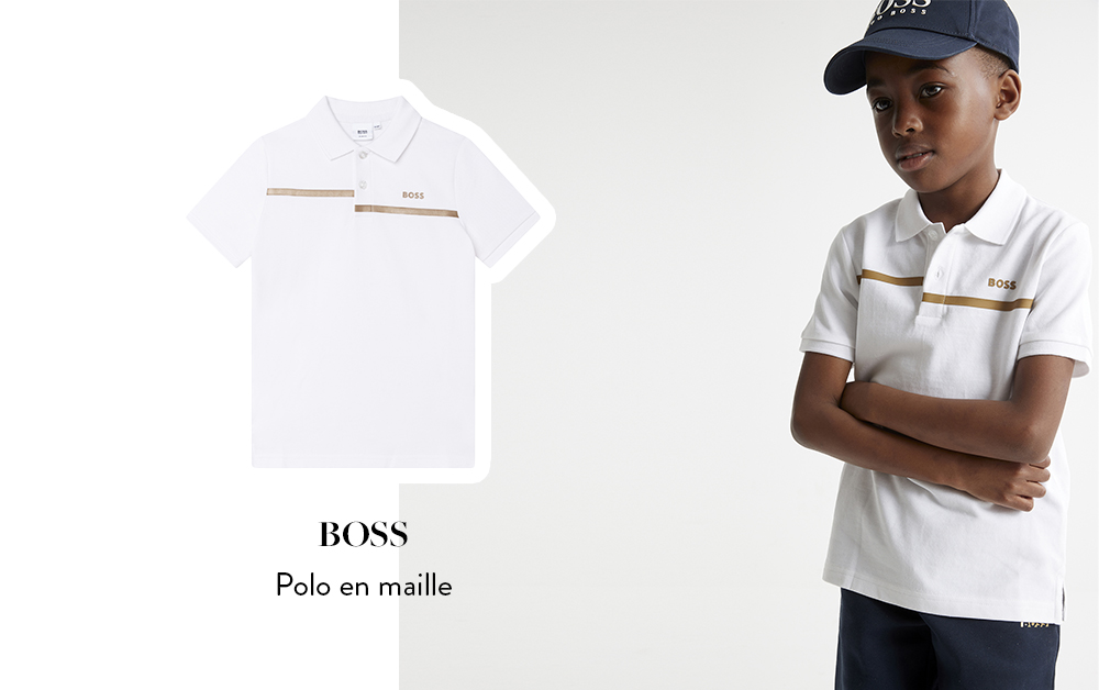 polo en maille coton pour garçon de la marque Hugo Boss