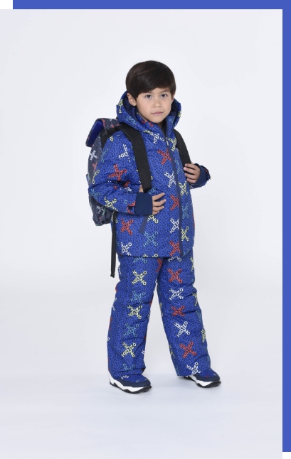 Boy with KENZO ski trousers 