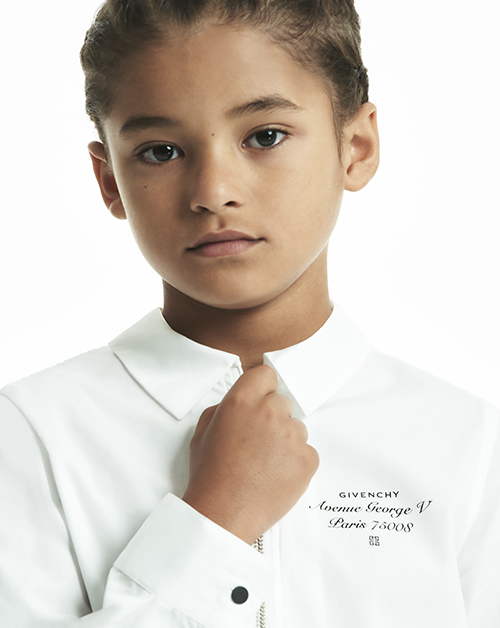 chemise veste blanche de cérémonie pour enfant de la marque luxe Givenchy
