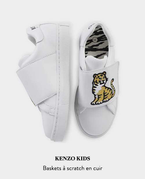 Baskets à scratch en cuir de la marque Kenzo kids