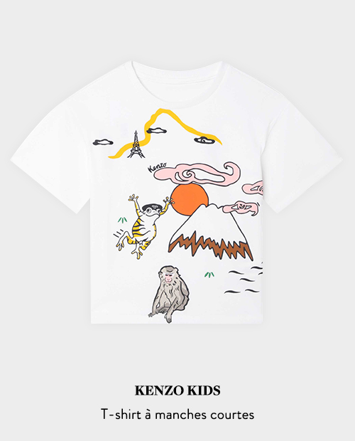 T-shirt à manches courtes motifs de la marque Kenzo Kids