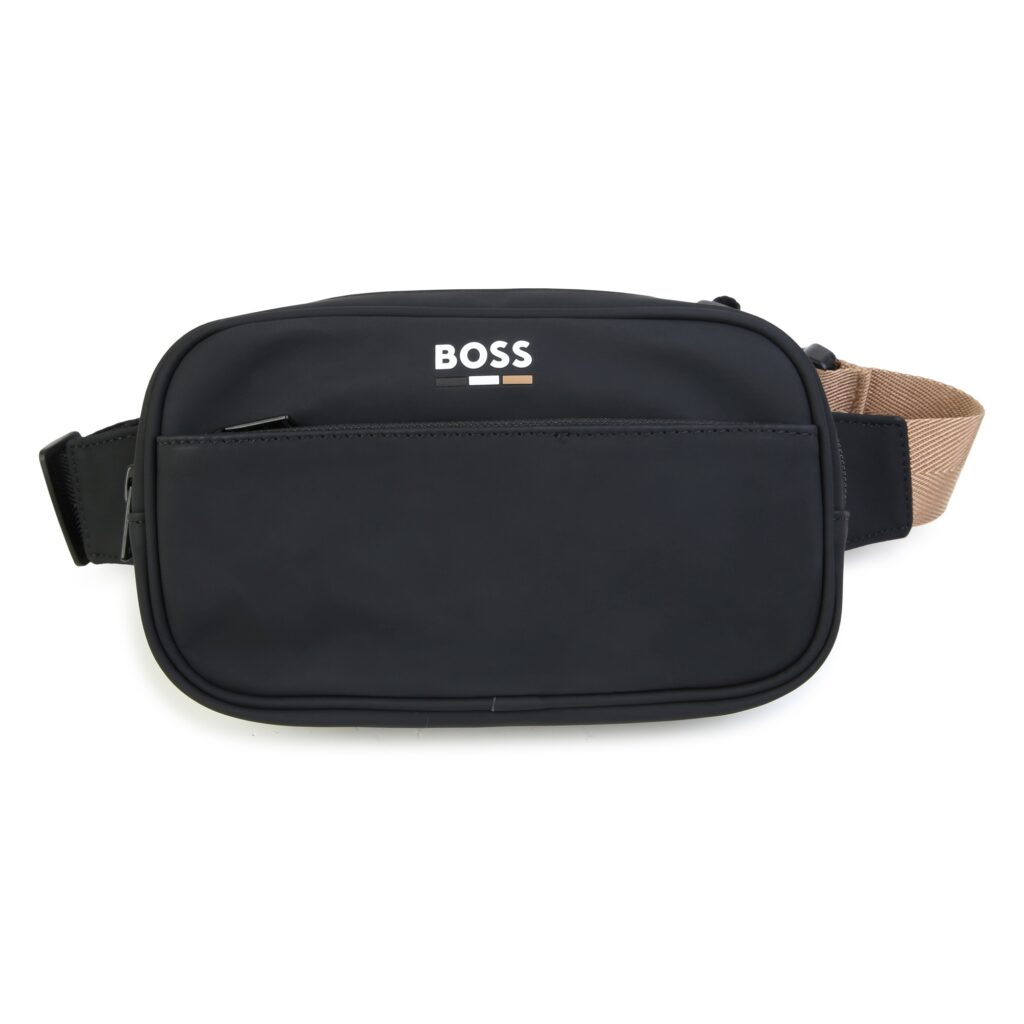 Sac banane Boss noir pour garçons disponible sur Kids around