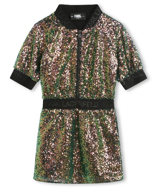 Karl Lagerfeld dress featuring colour-changing sequins, available on Kids around